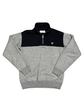 TNA Aritzia Designer Grey Black Quarter Zip Sweatshirt Sweater Womens 2XS